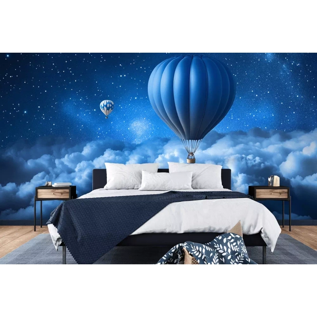 Tapeta 3D Balon Chmury Gwiazdy - R2409273
